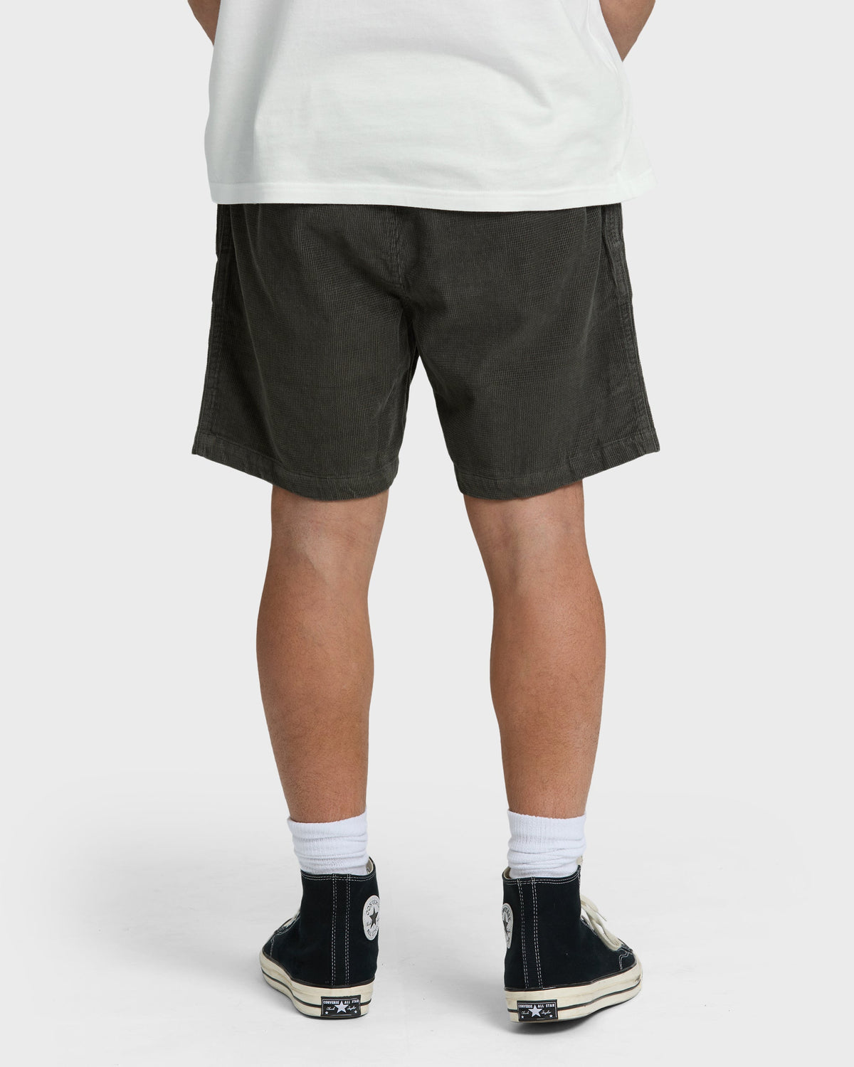 Larry Layback 17 Corduroy Shorts - Dark Gray