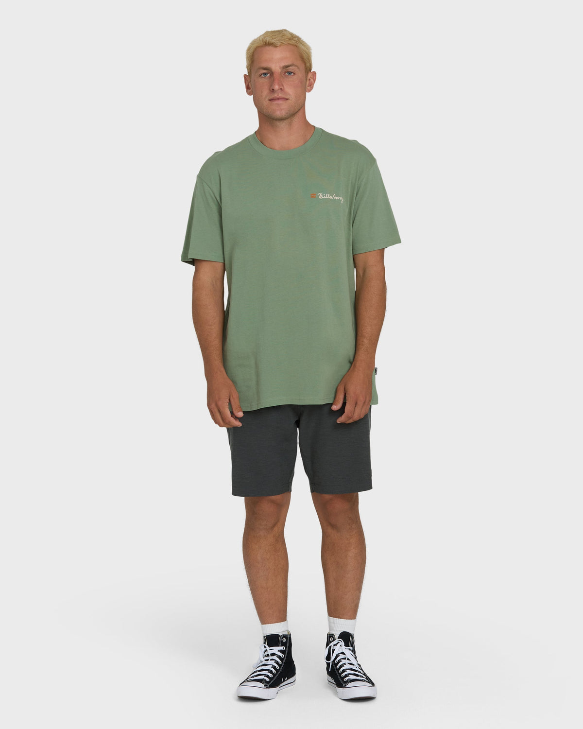 Making Tracks Premium Short Sleeve Knit T-Shirt - Hedge Green